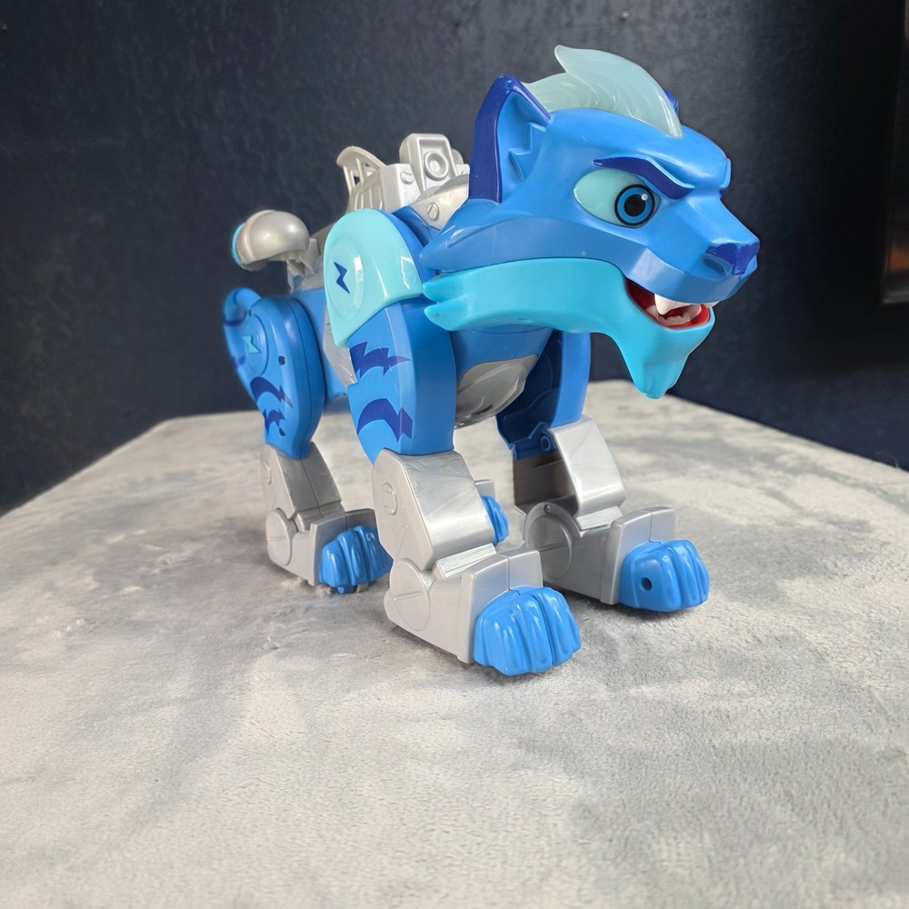 PJ Masks Power Charge & Roar Power Cat Toy – Blue Robot Animal – Used, Works